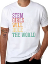 STEM Girls Will Rule The World Engineering Science Lightweight Cotton T-Shirt – Daily Comfort Graphic Shirt