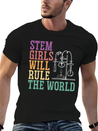 STEM Girls Will Rule The World Engineering Science Lightweight Cotton T-Shirt – Daily Comfort Graphic Shirt