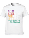 STEM Girls Will Rule The World Engineering Science Lightweight Cotton T-Shirt – Daily Comfort Graphic Shirt