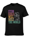 STEM Girls Will Rule The World Engineering Science Lightweight Cotton T-Shirt – Daily Comfort Graphic Shirt