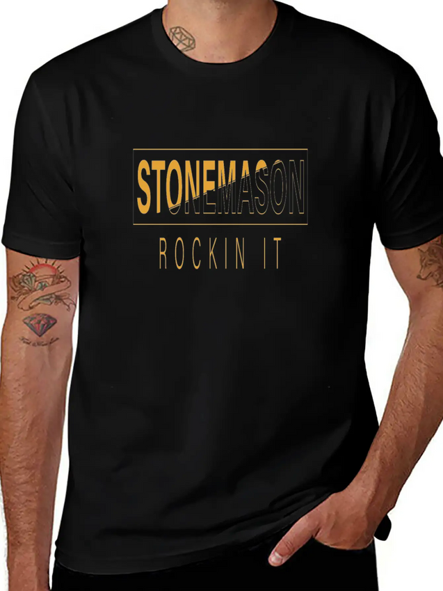 Stonemason Rockin It Lightweight Cotton T-Shirt – Daily Comfort Graphic Shirt