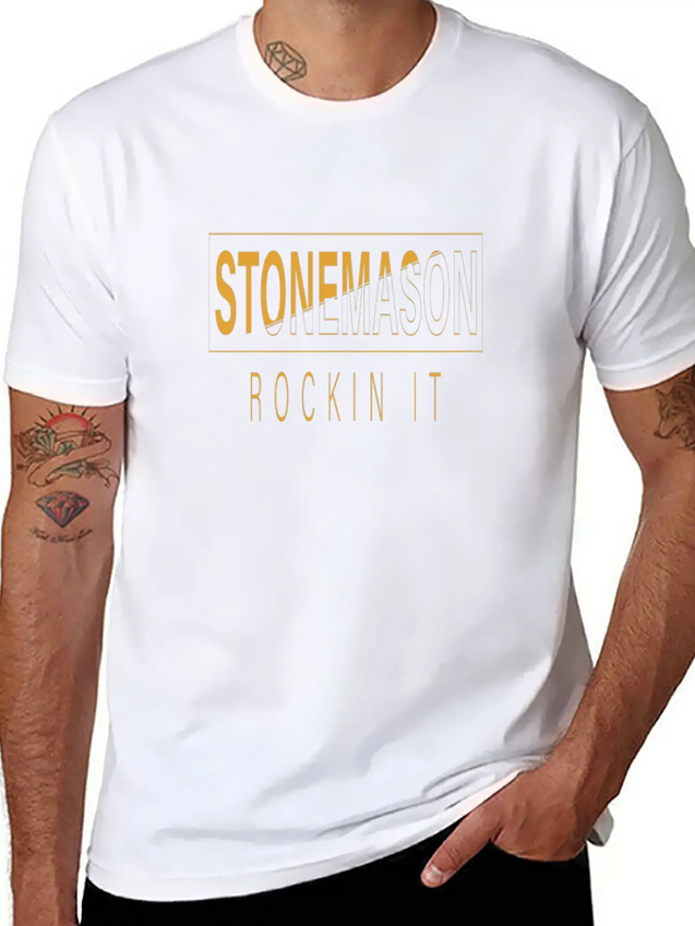 Stonemason Rockin It Lightweight Cotton T-Shirt – Daily Comfort Graphic Shirt