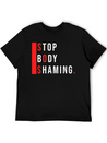 Stop Body Shaming Lightweight Cotton T-Shirt – Daily Comfort Graphic Shirt