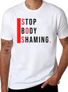 Stop Body Shaming Lightweight Cotton T-Shirt – Daily Comfort Graphic Shirt