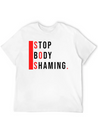 Stop Body Shaming Lightweight Cotton T-Shirt – Daily Comfort Graphic Shirt