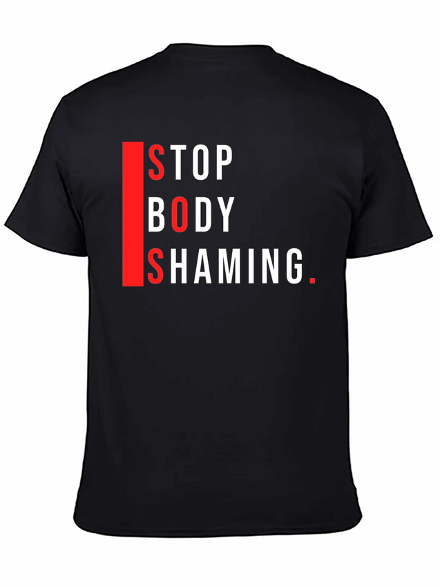 Stop Body Shaming Lightweight Cotton T-Shirt – Daily Comfort Graphic Shirt