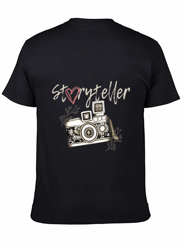 Storyteller Camera Photography Shirt Lightweight Cotton T-Shirt – Daily Comfort Graphic Shirt
