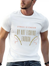 Stress Is Caused By Not Fishing Enough Lightweight Cotton T-Shirt – Daily Comfort Graphic Shirt