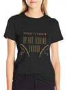 Stress Is Caused By Not Fishing Enough Lightweight Cotton T-Shirt – Daily Comfort Graphic Shirt