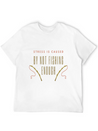 Stress Is Caused By Not Fishing Enough Lightweight Cotton T-Shirt – Daily Comfort Graphic Shirt