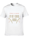 Stress Is Caused By Not Fishing Enough Lightweight Cotton T-Shirt – Daily Comfort Graphic Shirt