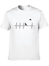 Stunt Kite Heartbeat EKG Pulse Funny Gift Lightweight Cotton T-Shirt – Daily Comfort Graphic Shirt