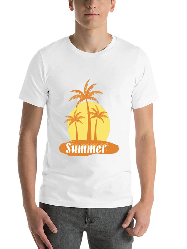 Summer Lightweight Cotton T-Shirt – Daily Comfort Graphic Shirt