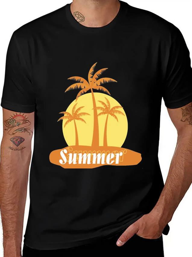 Summer Lightweight Cotton T-Shirt – Daily Comfort Graphic Shirt