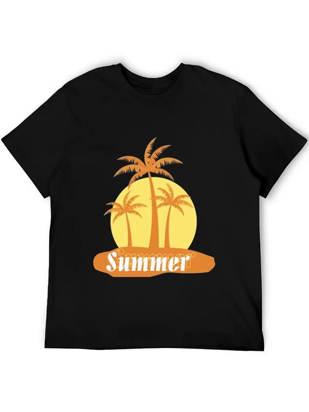 Summer Lightweight Cotton T-Shirt – Daily Comfort Graphic Shirt