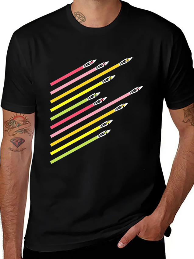 Summer Retro Lightweight Cotton T-Shirt – Daily Comfort Graphic Shirt