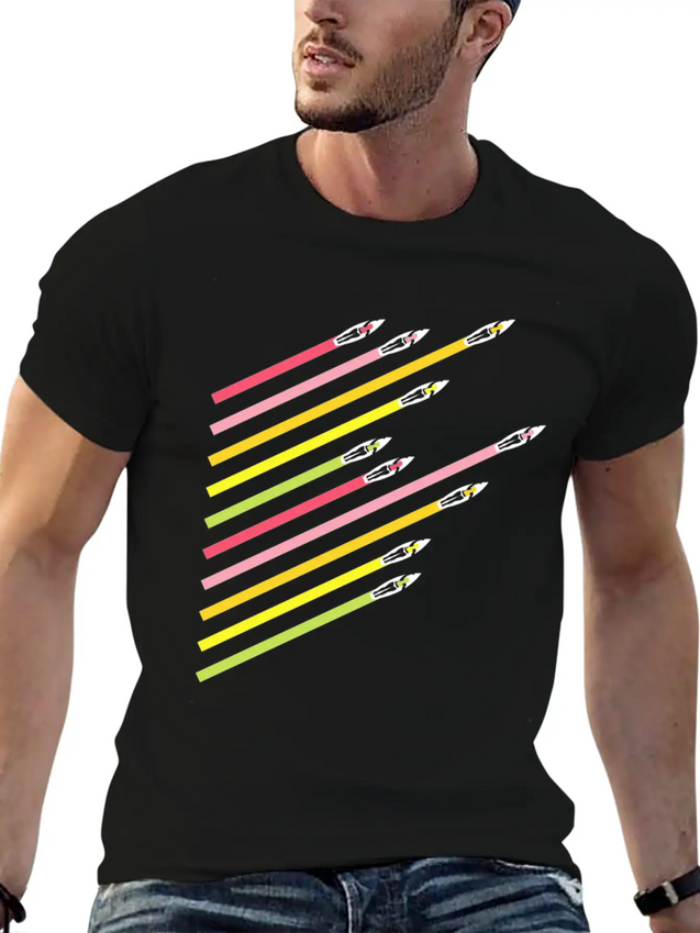 Summer Retro Lightweight Cotton T-Shirt – Daily Comfort Graphic Shirt