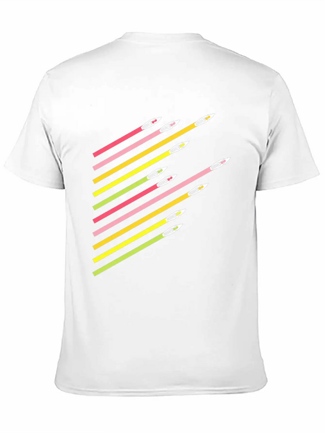 Summer Retro Lightweight Cotton T-Shirt – Daily Comfort Graphic Shirt