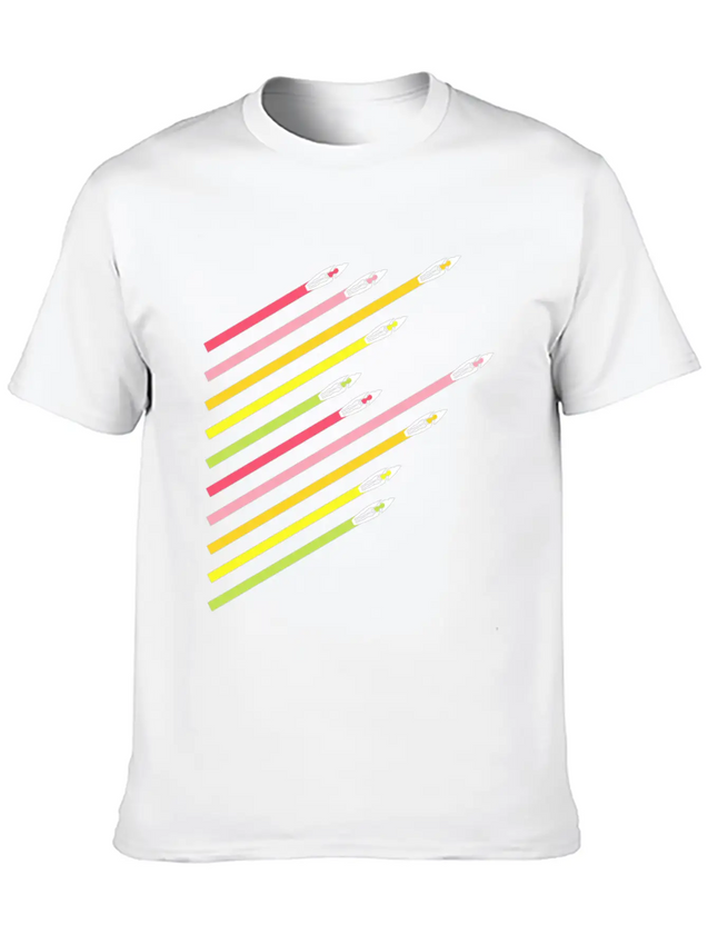 Summer Retro Lightweight Cotton T-Shirt – Daily Comfort Graphic Shirt