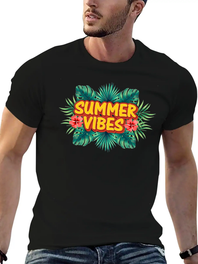 Summer Vibes Lightweight Cotton T-Shirt – Daily Comfort Graphic Shirt