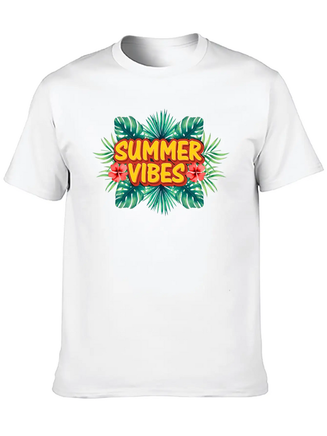 Summer Vibes Lightweight Cotton T-Shirt – Daily Comfort Graphic Shirt