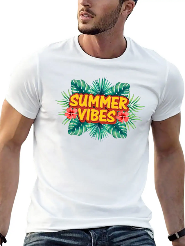 Summer Vibes Lightweight Cotton T-Shirt – Daily Comfort Graphic Shirt