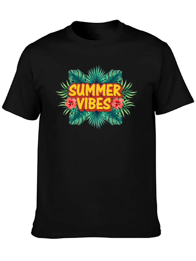 Summer Vibes Lightweight Cotton T-Shirt – Daily Comfort Graphic Shirt