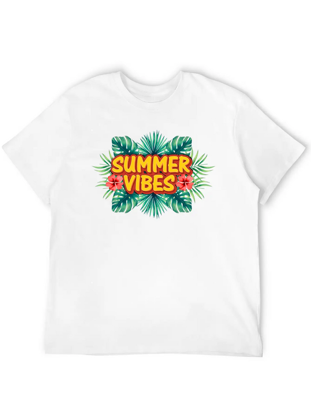 Summer Vibes Lightweight Cotton T-Shirt – Daily Comfort Graphic Shirt