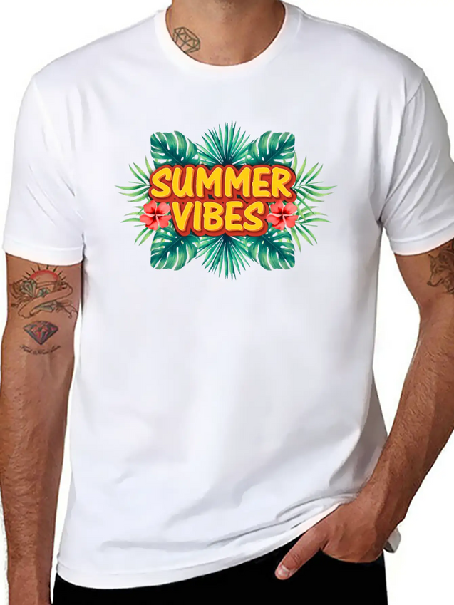 Summer Vibes Lightweight Cotton T-Shirt – Daily Comfort Graphic Shirt