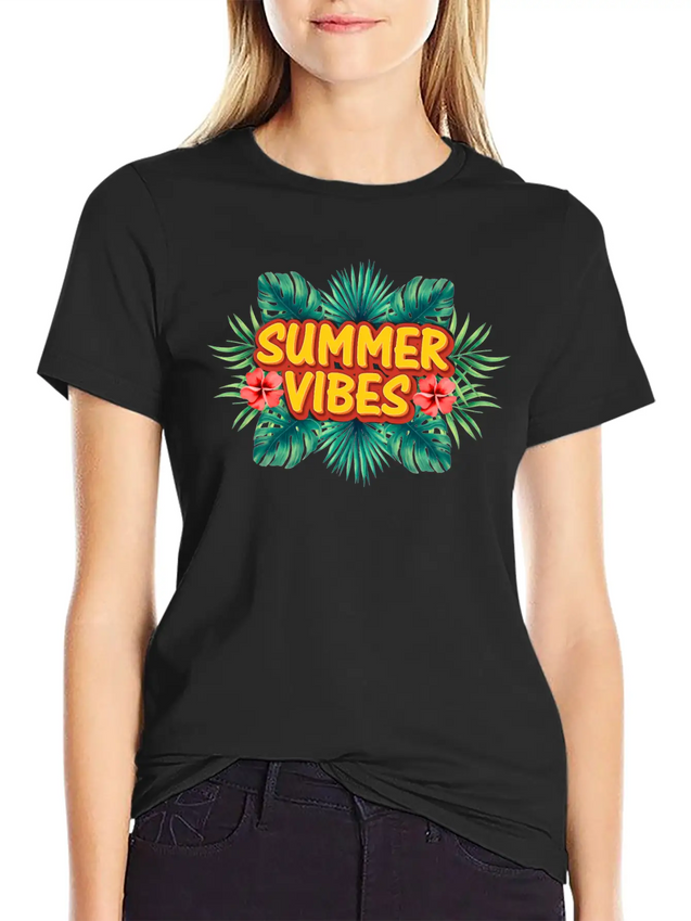 Summer Vibes Lightweight Cotton T-Shirt – Daily Comfort Graphic Shirt