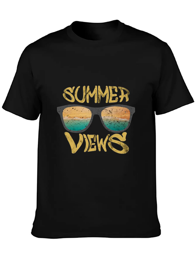 Summer Views Lightweight Cotton T-Shirt – Daily Comfort Graphic Shirt