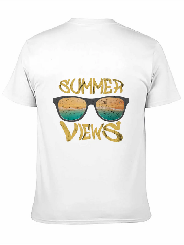 Summer Views Lightweight Cotton T-Shirt – Daily Comfort Graphic Shirt
