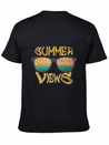 Summer Views Lightweight Cotton T-Shirt – Daily Comfort Graphic Shirt
