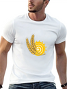 Sun With Rice Lightweight Cotton T-Shirt – Daily Comfort Graphic Shirt