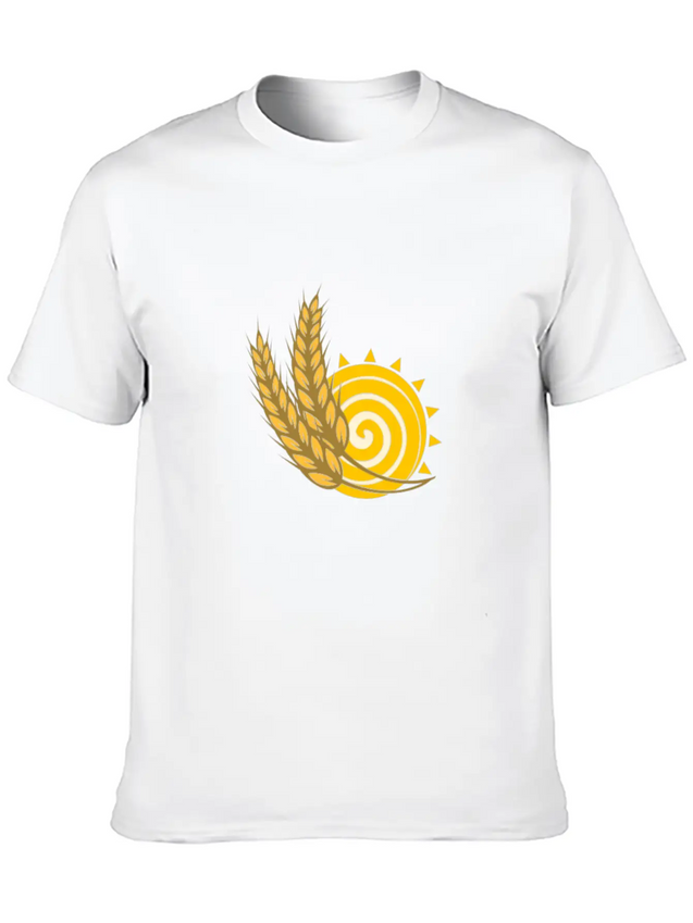 Sun With Rice Lightweight Cotton T-Shirt – Daily Comfort Graphic Shirt