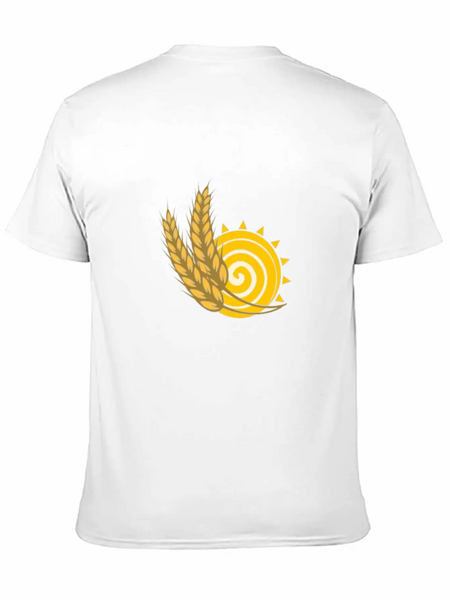 Sun With Rice Lightweight Cotton T-Shirt – Daily Comfort Graphic Shirt