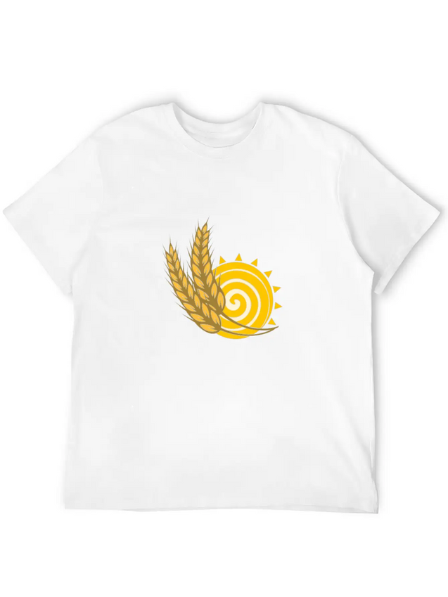 Sun With Rice Lightweight Cotton T-Shirt – Daily Comfort Graphic Shirt