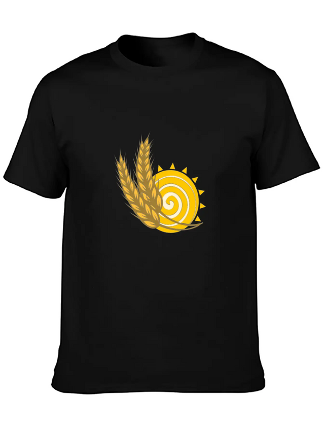 Sun With Rice Lightweight Cotton T-Shirt – Daily Comfort Graphic Shirt