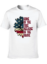 Sunflower American Pride Patriotic Saying USA Gift Lightweight Cotton T-Shirt – Daily Comfort Graphic Shirt
