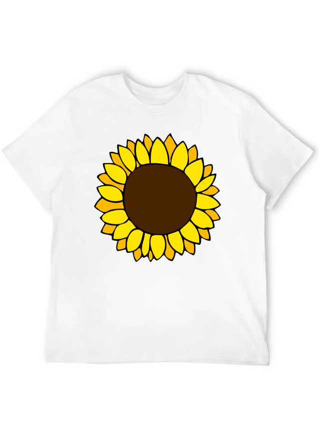 Sunflower Lightweight Cotton T-Shirt – Daily Comfort Graphic Shirt