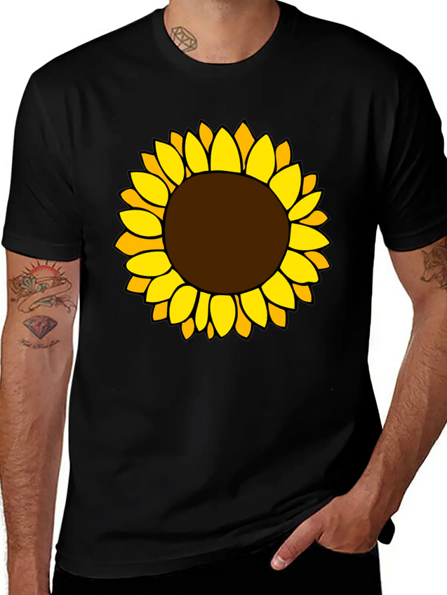 Sunflower Lightweight Cotton T-Shirt – Daily Comfort Graphic Shirt