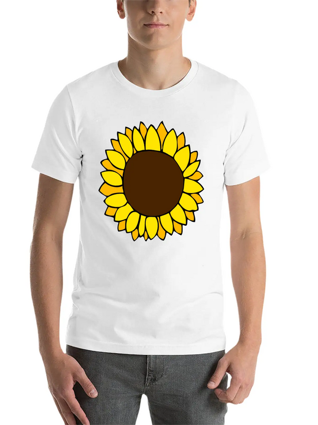 Sunflower Lightweight Cotton T-Shirt – Daily Comfort Graphic Shirt