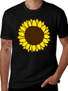 Sunflower Lightweight Cotton T-Shirt – Daily Comfort Graphic Shirt