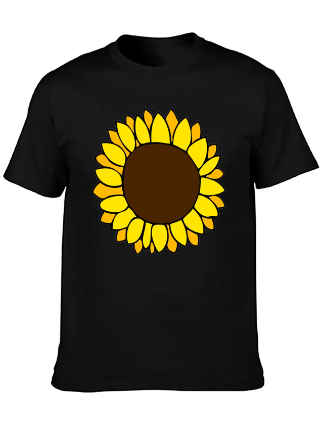 Sunflower Lightweight Cotton T-Shirt – Daily Comfort Graphic Shirt