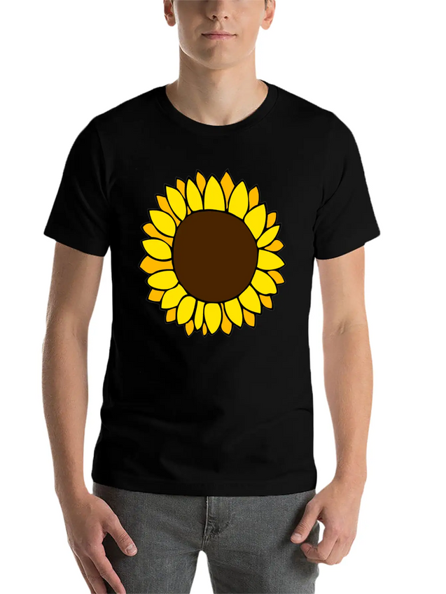 Sunflower Lightweight Cotton T-Shirt – Daily Comfort Graphic Shirt
