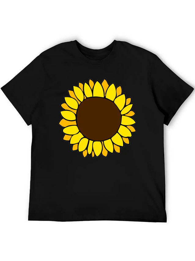 Sunflower Lightweight Cotton T-Shirt – Daily Comfort Graphic Shirt