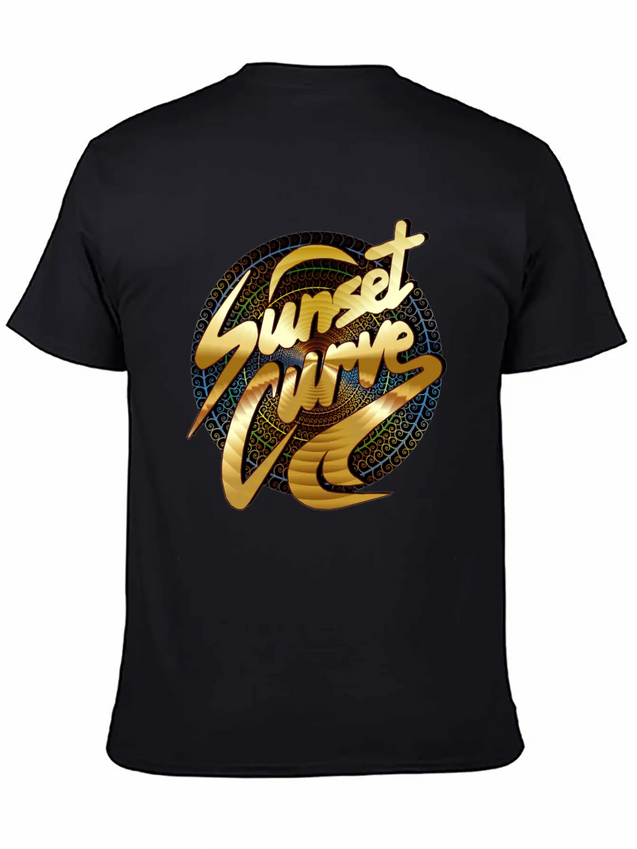 Sunset Curve, Sunset ,Curve, Sunset Curve Sunset Lightweight Cotton T-Shirt – Daily Comfort Graphic Shirt