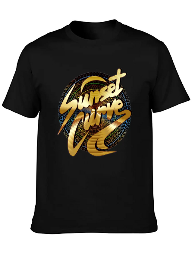 Sunset Curve, Sunset ,Curve, Sunset Curve Sunset Lightweight Cotton T-Shirt – Daily Comfort Graphic Shirt