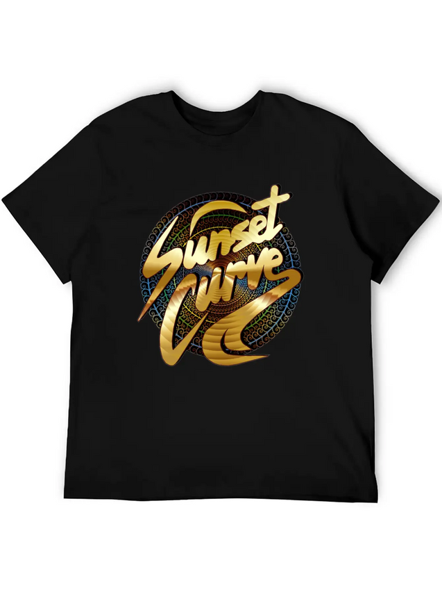 Sunset Curve, Sunset ,Curve, Sunset Curve Sunset Lightweight Cotton T-Shirt – Daily Comfort Graphic Shirt