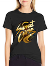 Sunset Curve, Sunset ,Curve, Sunset Curve Sunset Lightweight Cotton T-Shirt – Daily Comfort Graphic Shirt